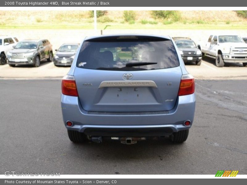 Blue Streak Metallic / Black 2008 Toyota Highlander 4WD