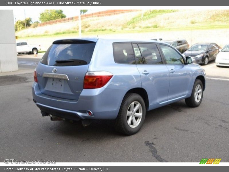 Blue Streak Metallic / Black 2008 Toyota Highlander 4WD