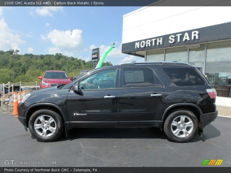Carbon Black Metallic / Ebony 2008 GMC Acadia SLE AWD