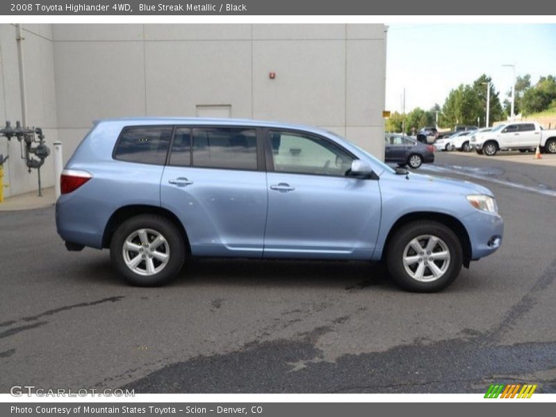 Blue Streak Metallic / Black 2008 Toyota Highlander 4WD