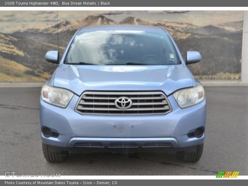 Blue Streak Metallic / Black 2008 Toyota Highlander 4WD