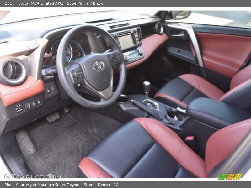 Super White / Black 2015 Toyota RAV4 Limited AWD