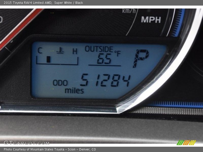 Super White / Black 2015 Toyota RAV4 Limited AWD