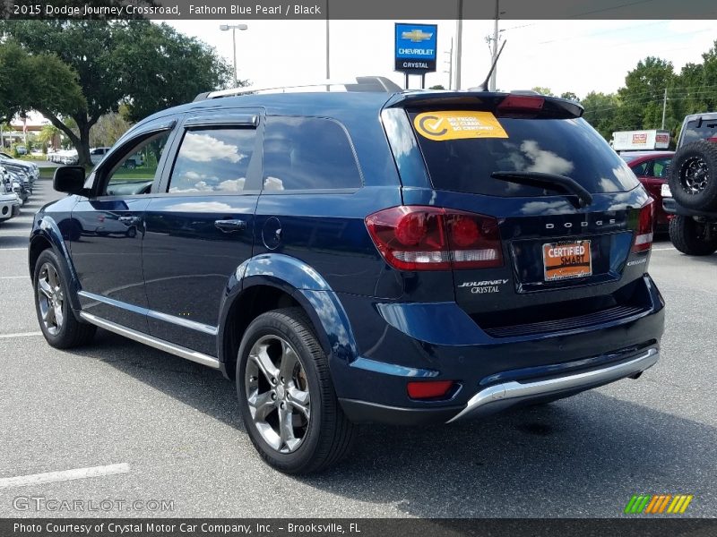 Fathom Blue Pearl / Black 2015 Dodge Journey Crossroad
