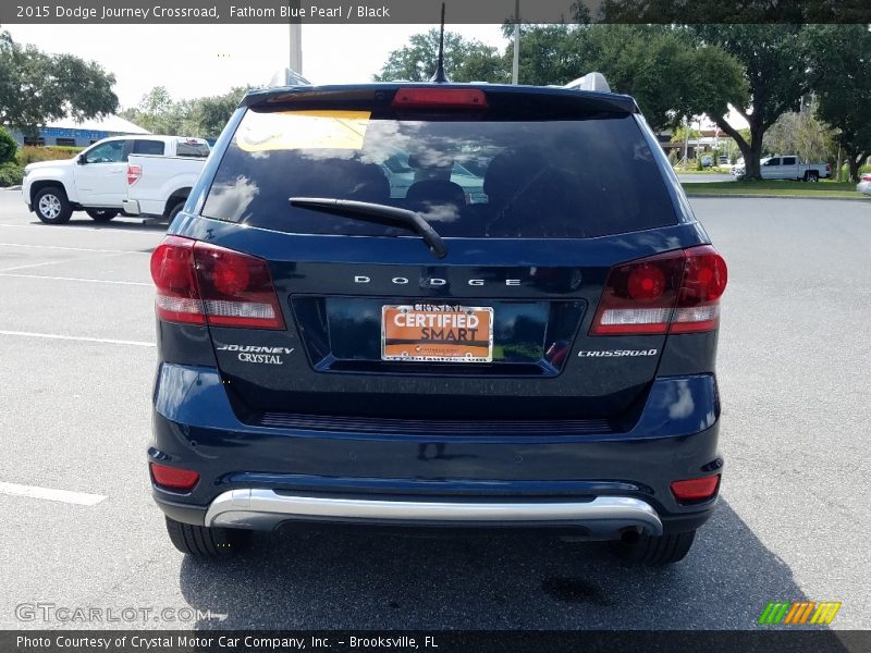 Fathom Blue Pearl / Black 2015 Dodge Journey Crossroad
