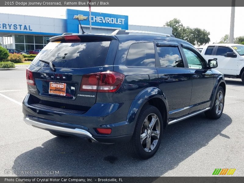 Fathom Blue Pearl / Black 2015 Dodge Journey Crossroad