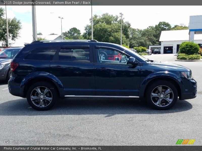 Fathom Blue Pearl / Black 2015 Dodge Journey Crossroad