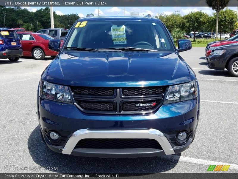 Fathom Blue Pearl / Black 2015 Dodge Journey Crossroad