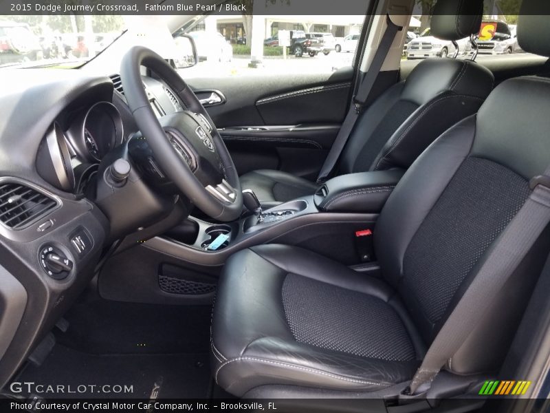 Fathom Blue Pearl / Black 2015 Dodge Journey Crossroad