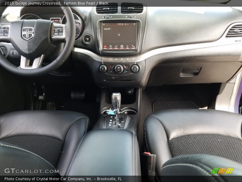 Fathom Blue Pearl / Black 2015 Dodge Journey Crossroad