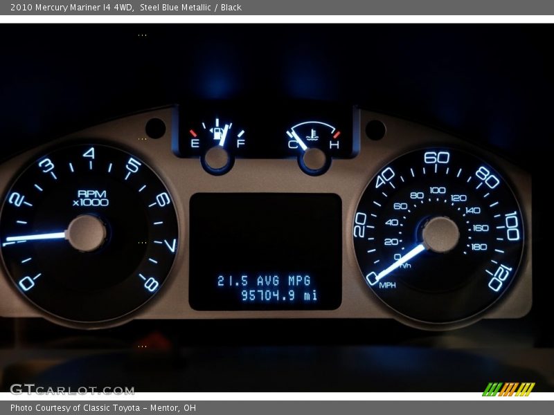 Steel Blue Metallic / Black 2010 Mercury Mariner I4 4WD