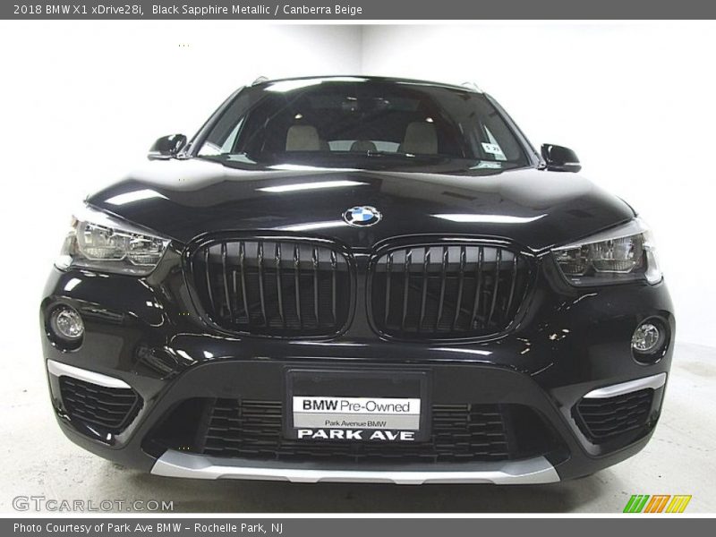 Black Sapphire Metallic / Canberra Beige 2018 BMW X1 xDrive28i