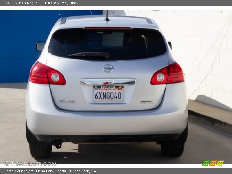 Brilliant Silver / Black 2012 Nissan Rogue S