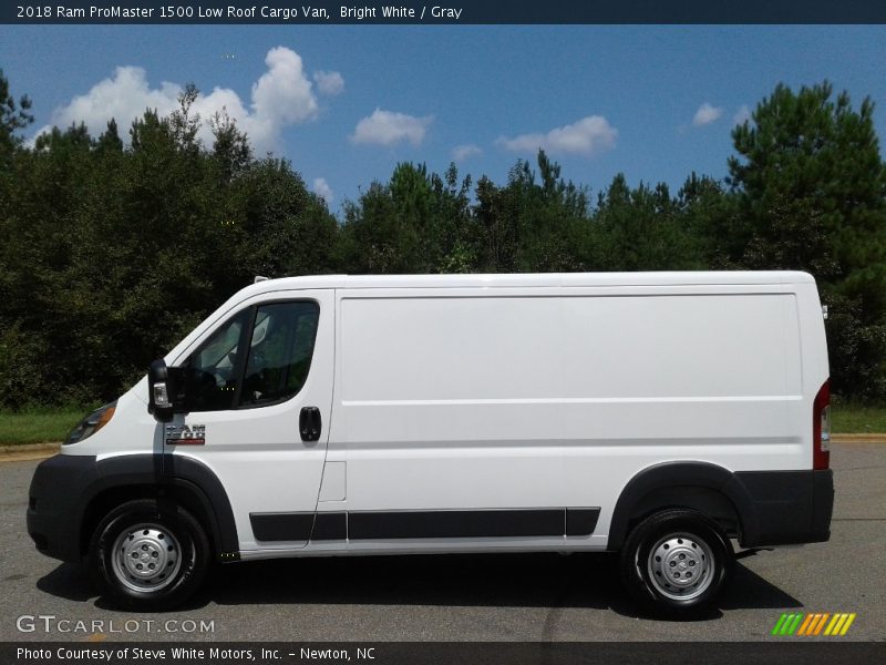 Bright White / Gray 2018 Ram ProMaster 1500 Low Roof Cargo Van