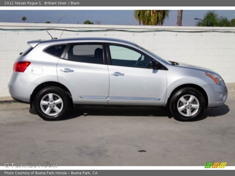 Brilliant Silver / Black 2012 Nissan Rogue S