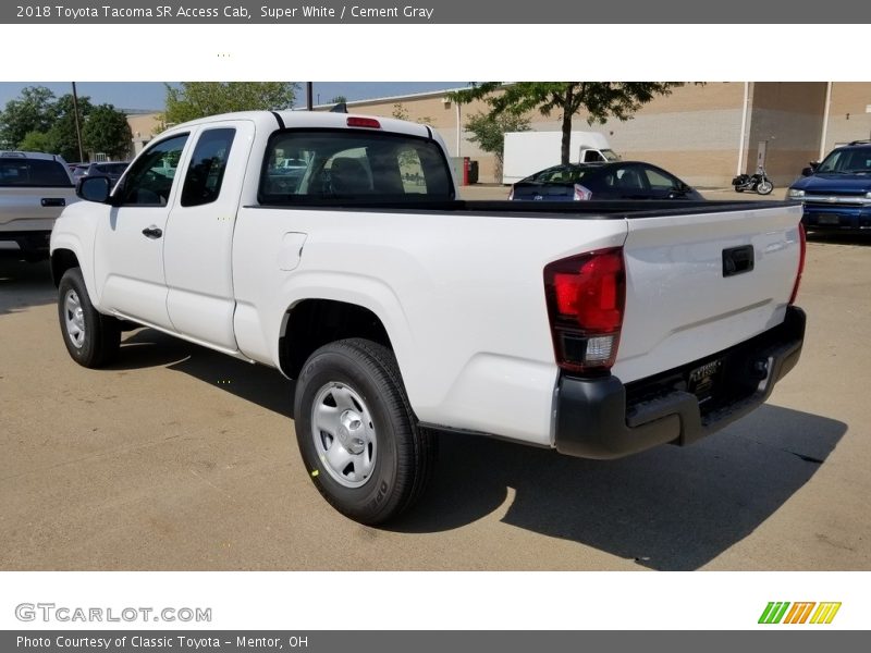 Super White / Cement Gray 2018 Toyota Tacoma SR Access Cab