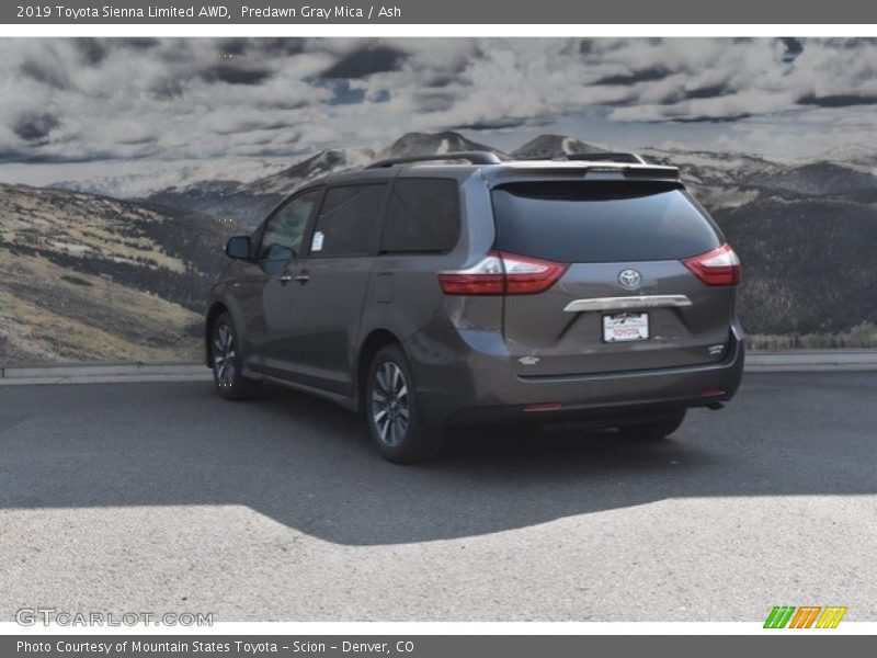 Predawn Gray Mica / Ash 2019 Toyota Sienna Limited AWD