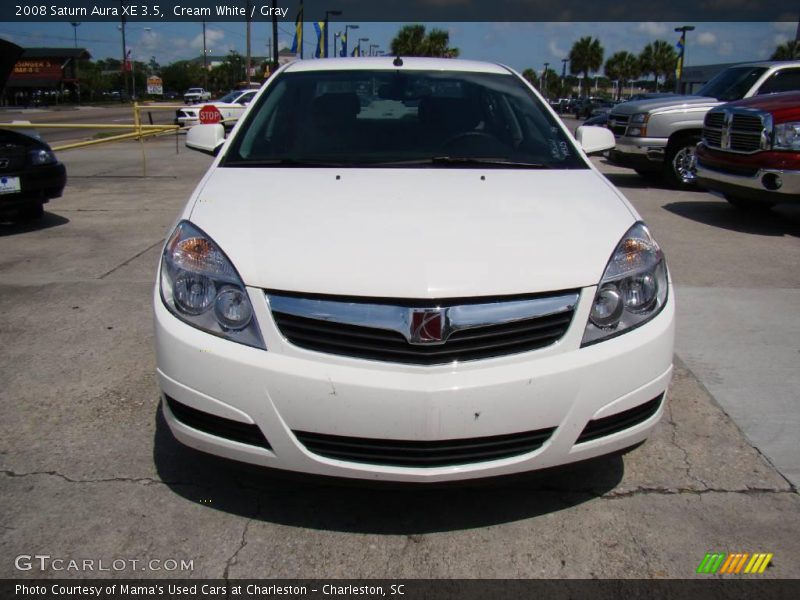 Cream White / Gray 2008 Saturn Aura XE 3.5