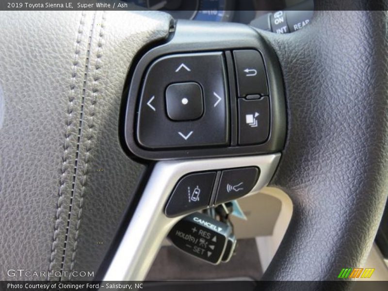 Super White / Ash 2019 Toyota Sienna LE
