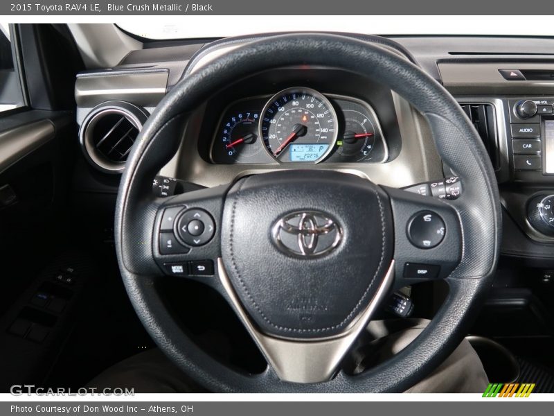 Blue Crush Metallic / Black 2015 Toyota RAV4 LE