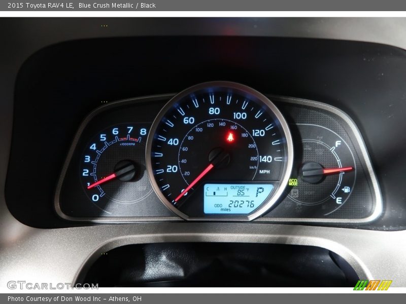 Blue Crush Metallic / Black 2015 Toyota RAV4 LE