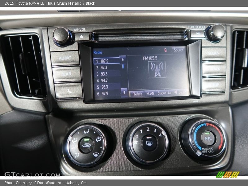 Blue Crush Metallic / Black 2015 Toyota RAV4 LE