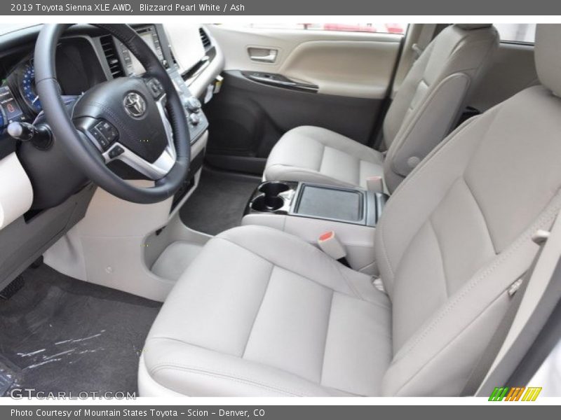 Blizzard Pearl White / Ash 2019 Toyota Sienna XLE AWD