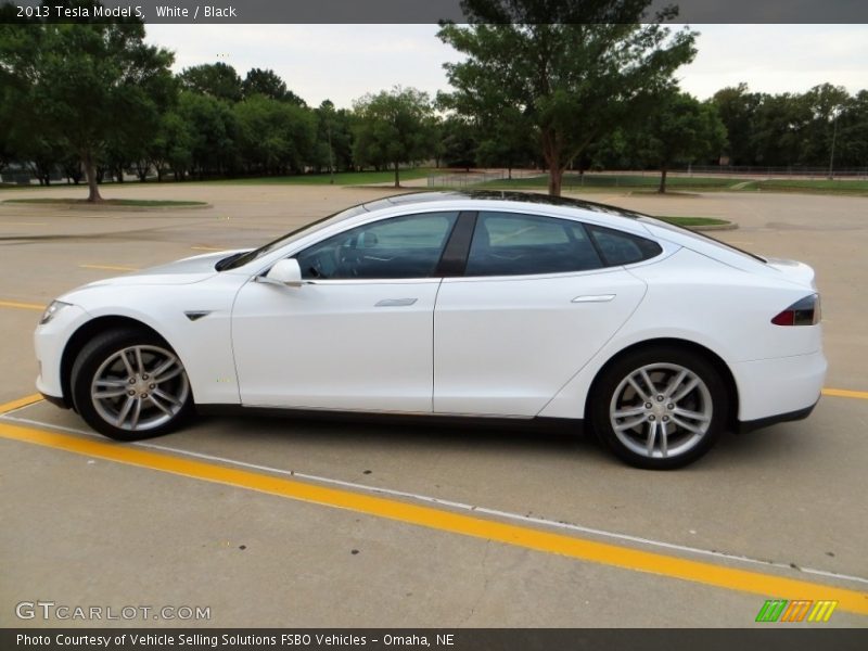 White / Black 2013 Tesla Model S