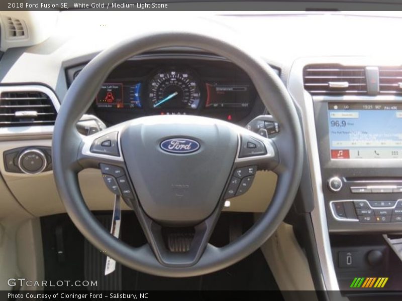 White Gold / Medium Light Stone 2018 Ford Fusion SE
