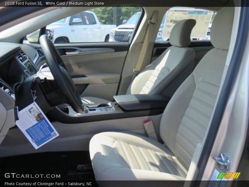 White Gold / Medium Light Stone 2018 Ford Fusion SE