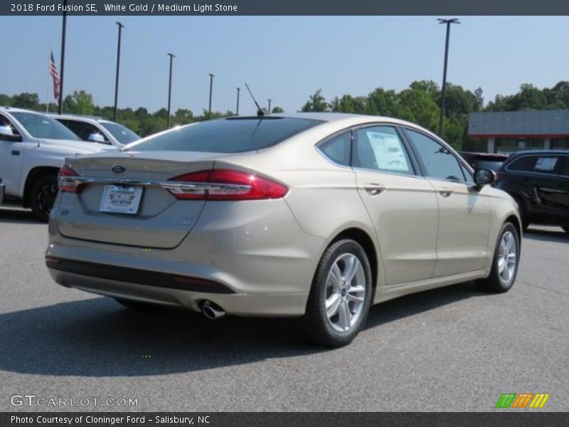 White Gold / Medium Light Stone 2018 Ford Fusion SE