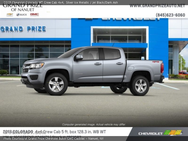 Silver Ice Metallic / Jet Black/Dark Ash 2018 Chevrolet Colorado WT Crew Cab 4x4