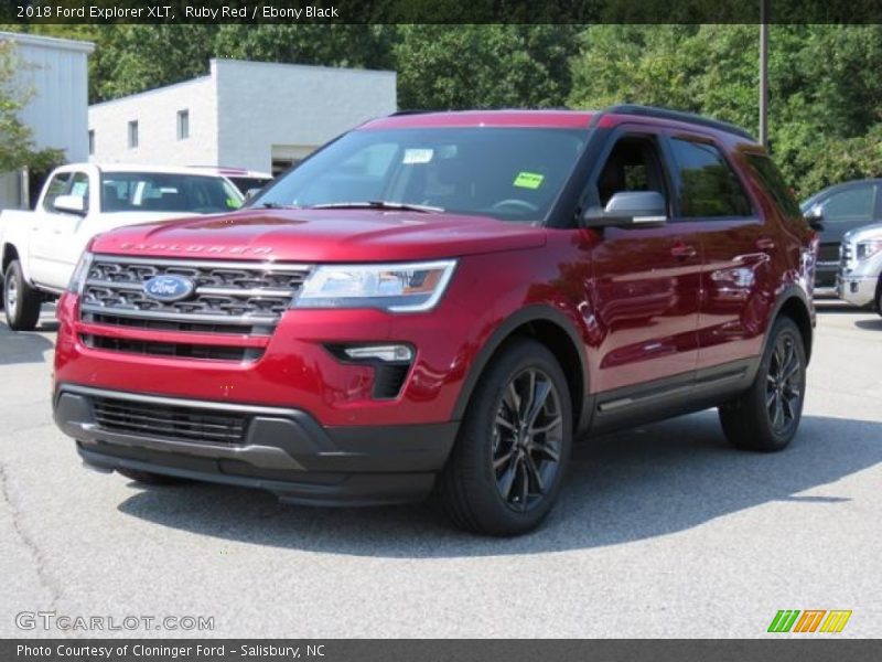 Ruby Red / Ebony Black 2018 Ford Explorer XLT