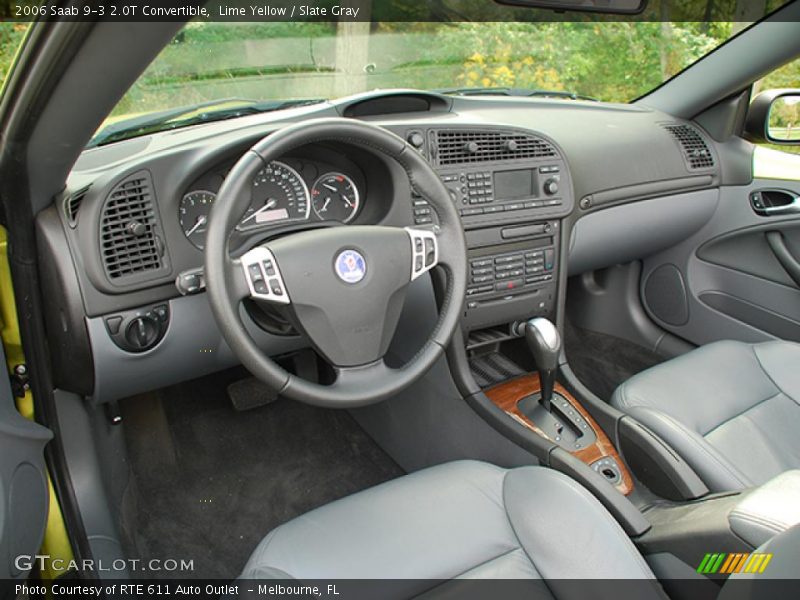 Lime Yellow / Slate Gray 2006 Saab 9-3 2.0T Convertible