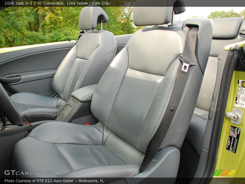 Lime Yellow / Slate Gray 2006 Saab 9-3 2.0T Convertible