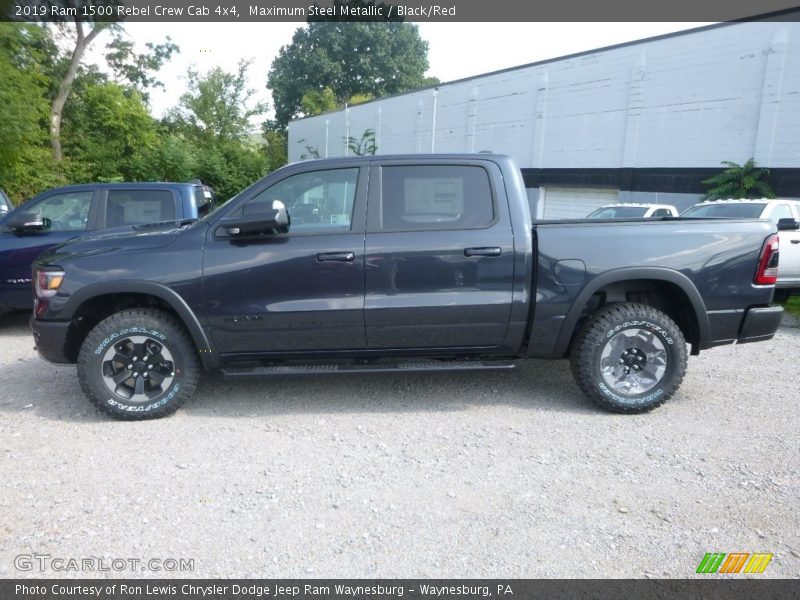 Maximum Steel Metallic / Black/Red 2019 Ram 1500 Rebel Crew Cab 4x4