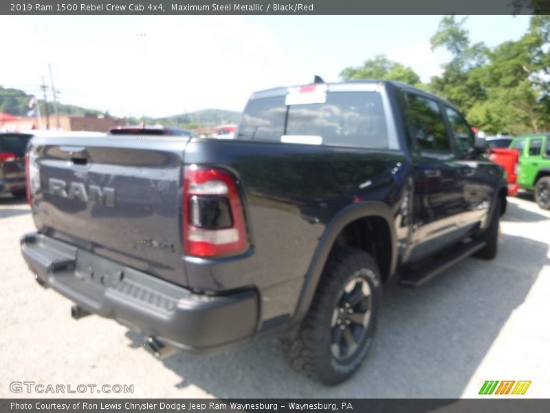 Maximum Steel Metallic / Black/Red 2019 Ram 1500 Rebel Crew Cab 4x4