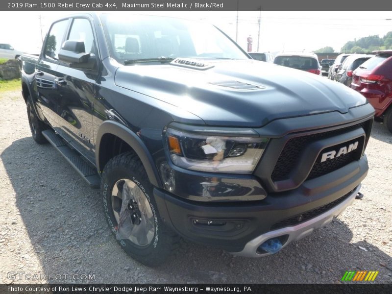 Maximum Steel Metallic / Black/Red 2019 Ram 1500 Rebel Crew Cab 4x4