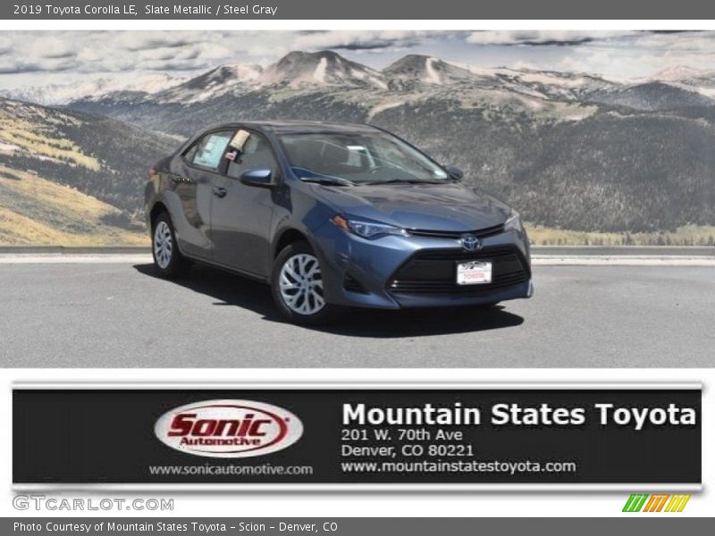 Slate Metallic / Steel Gray 2019 Toyota Corolla LE