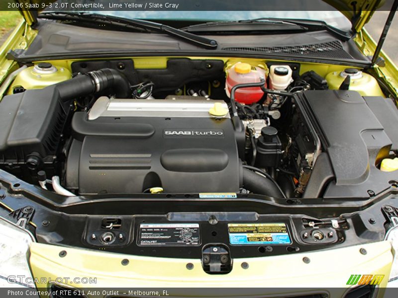 Lime Yellow / Slate Gray 2006 Saab 9-3 2.0T Convertible