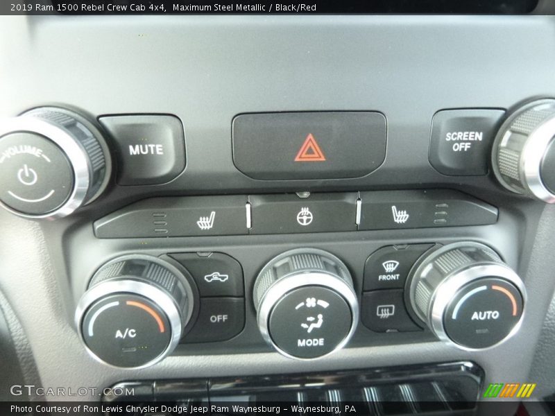 Maximum Steel Metallic / Black/Red 2019 Ram 1500 Rebel Crew Cab 4x4