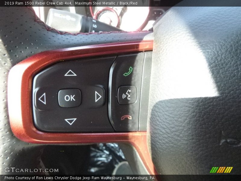 Maximum Steel Metallic / Black/Red 2019 Ram 1500 Rebel Crew Cab 4x4