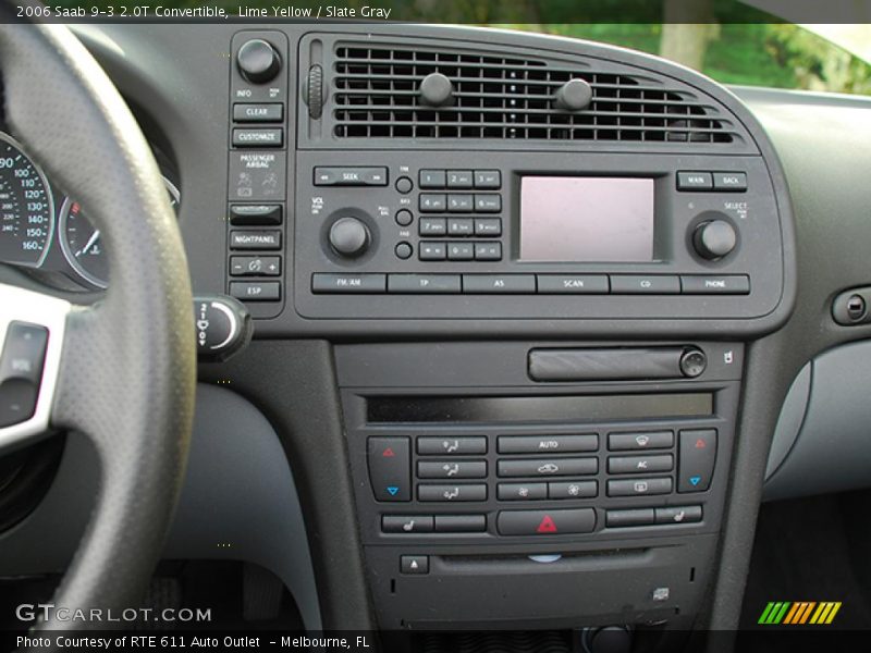 Lime Yellow / Slate Gray 2006 Saab 9-3 2.0T Convertible