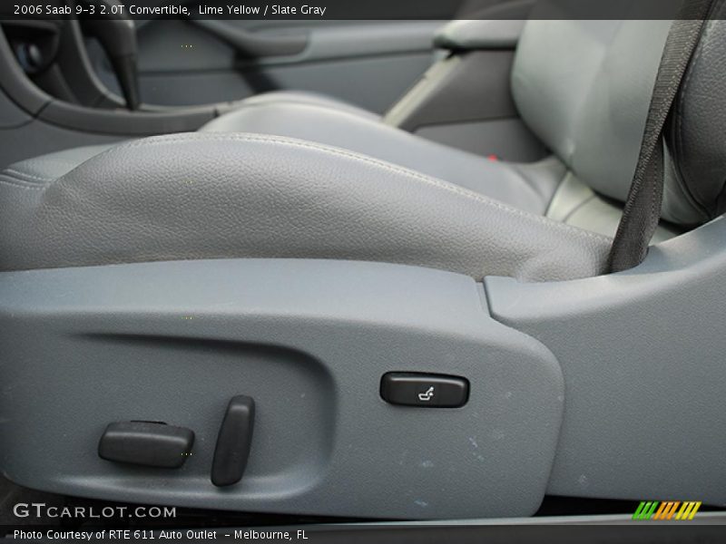 Lime Yellow / Slate Gray 2006 Saab 9-3 2.0T Convertible