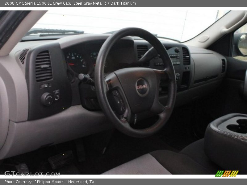 Steel Gray Metallic / Dark Titanium 2008 GMC Sierra 1500 SL Crew Cab