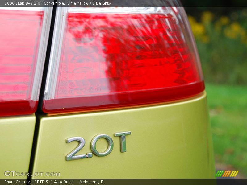 Lime Yellow / Slate Gray 2006 Saab 9-3 2.0T Convertible