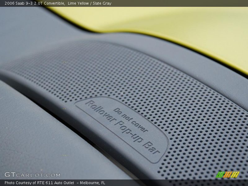 Lime Yellow / Slate Gray 2006 Saab 9-3 2.0T Convertible