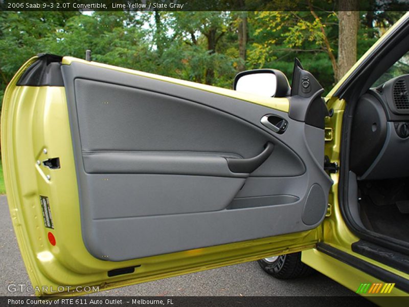 Lime Yellow / Slate Gray 2006 Saab 9-3 2.0T Convertible