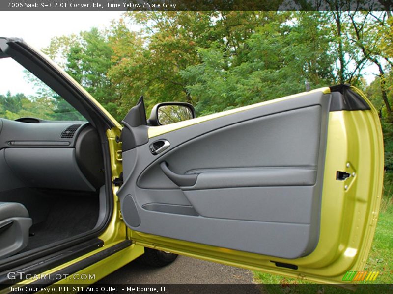 Lime Yellow / Slate Gray 2006 Saab 9-3 2.0T Convertible
