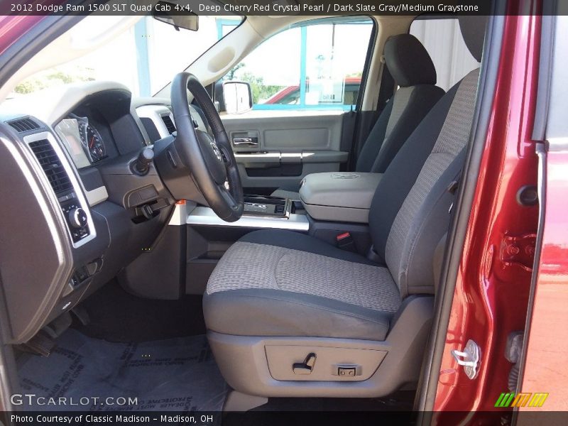 Deep Cherry Red Crystal Pearl / Dark Slate Gray/Medium Graystone 2012 Dodge Ram 1500 SLT Quad Cab 4x4